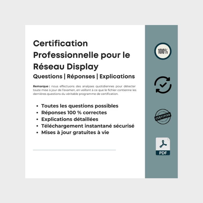 Certification Professionnelle Google Ads pour le Réseau Display